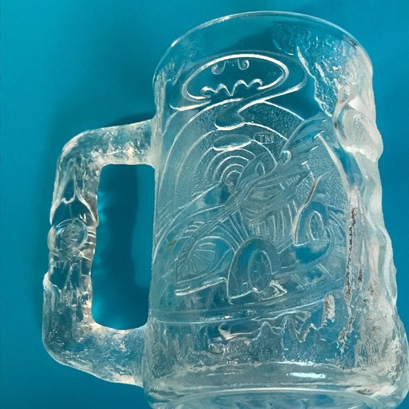 VINTAGE-McDonald's Batman Forever "Robin" Glass Cup/Mug DC Comic 1995 *RARE - Picture 4 of 12